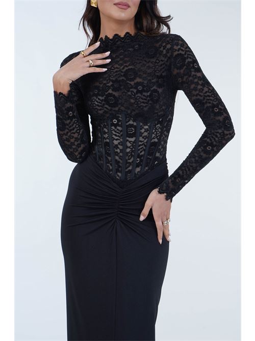 Body Zerto in pizzo elastico Alma Sanchez | ZERTO-MXNERO